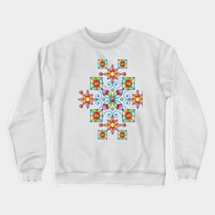 Spanish Tile Motif Crewneck Sweatshirt